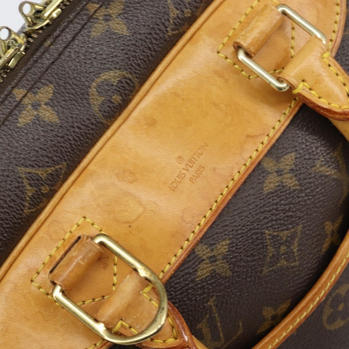 Louis Vuitton Deauville Handbag Monogram Canvas Brown Canvas Handbag (Pre-Owned)