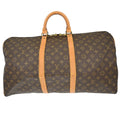 Louis Vuitton Keepall Bag Monogram Canvas Brown Canvas Travel Bag Bag (Pre-Owned)