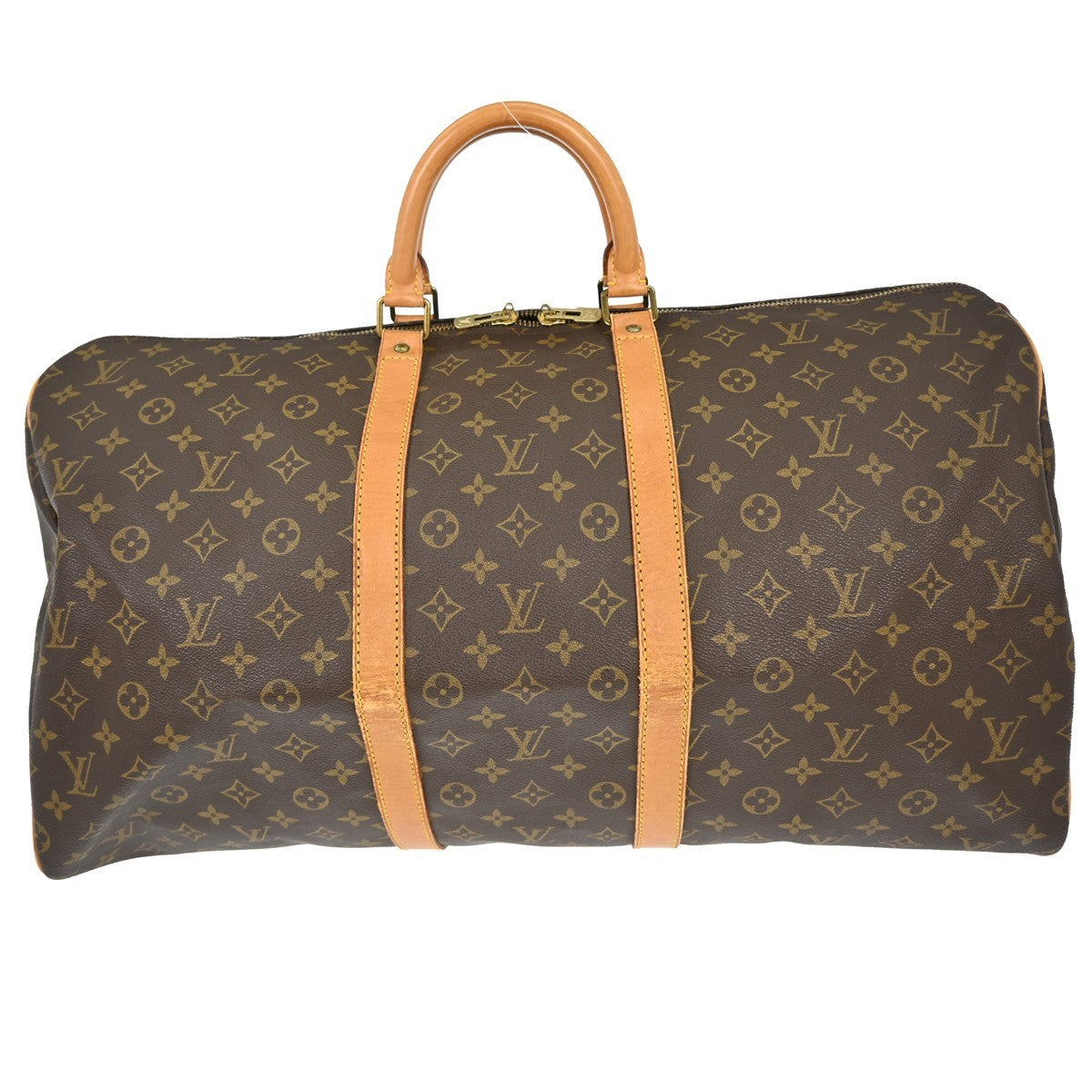 Louis Vuitton Keepall Bag Monogram Canvas Brown Canvas Travel Bag Bag (Pre-Owned)