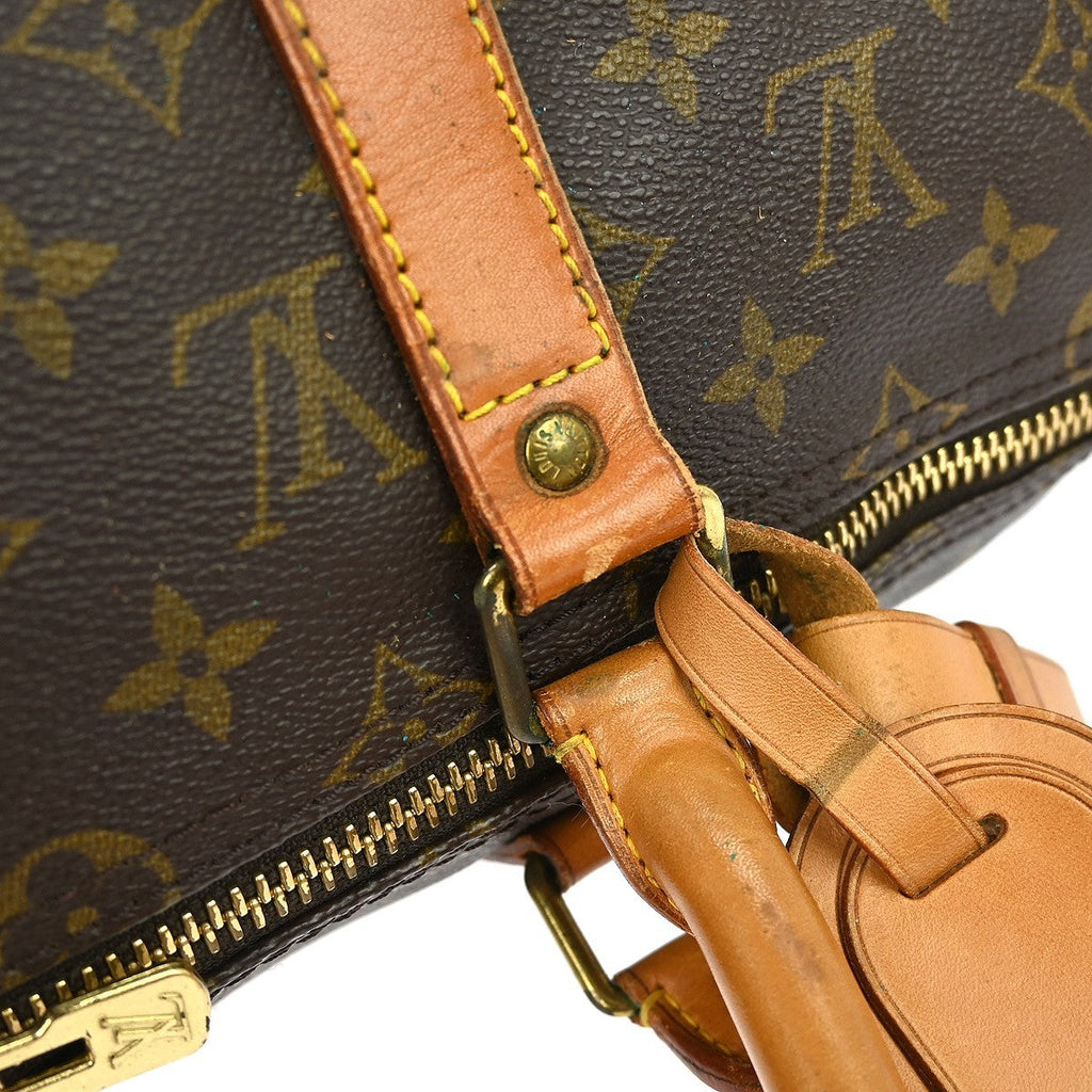 Louis Vuitton Keepall Bag Monogram Canvas Brown Canvas Travel Bag Bag (Pre-Owned)