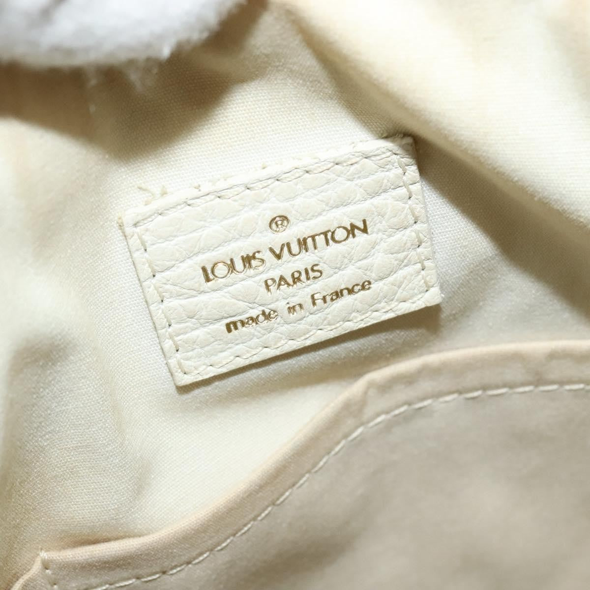 Louis Vuitton Marina Handbag Mini Lin Croisette Beige Canvas Handbag (Pre-Owned)