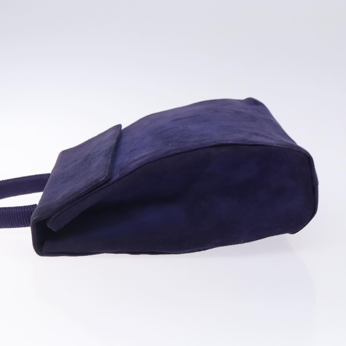 Prada Vintage Handbag Suede Purple Suede Handbag (Pre-Owned)