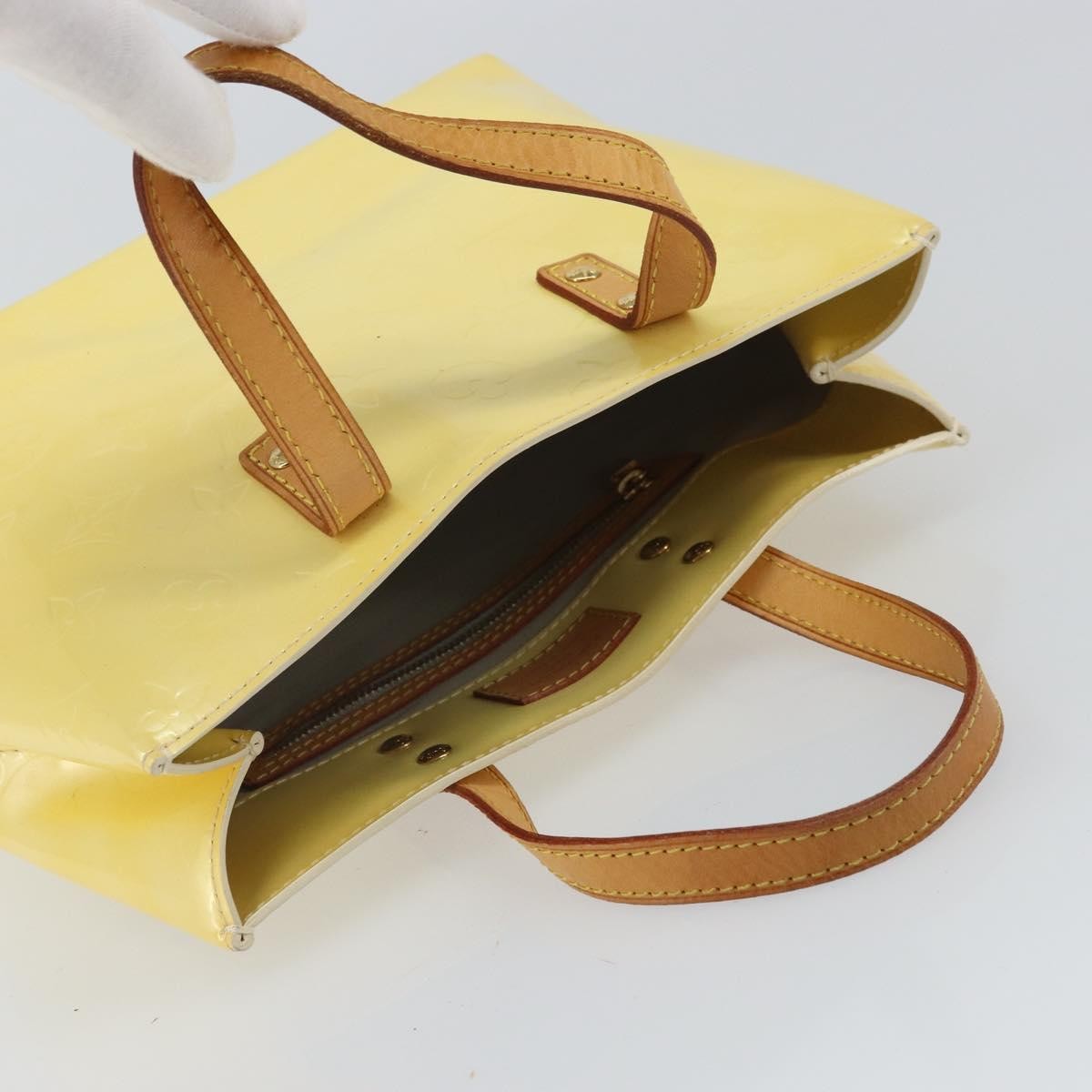 Louis Vuitton Reade Handbag Monogram Vernis Yellow Patent_Leather Handbag (Pre-Owned)