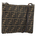 Fendi Vintage Shoulderbag Canvas Brown Canvas Shoulder Bag Bag (Pre-Owned)