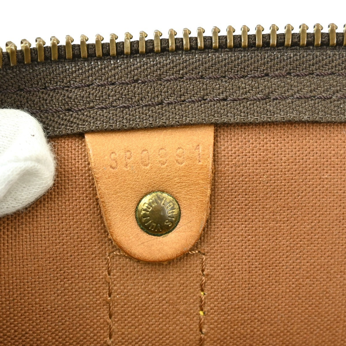 Louis Vuitton Keepall Bag Monogram Canvas Brown Canvas Travel Bag Bag (Pre-Owned)