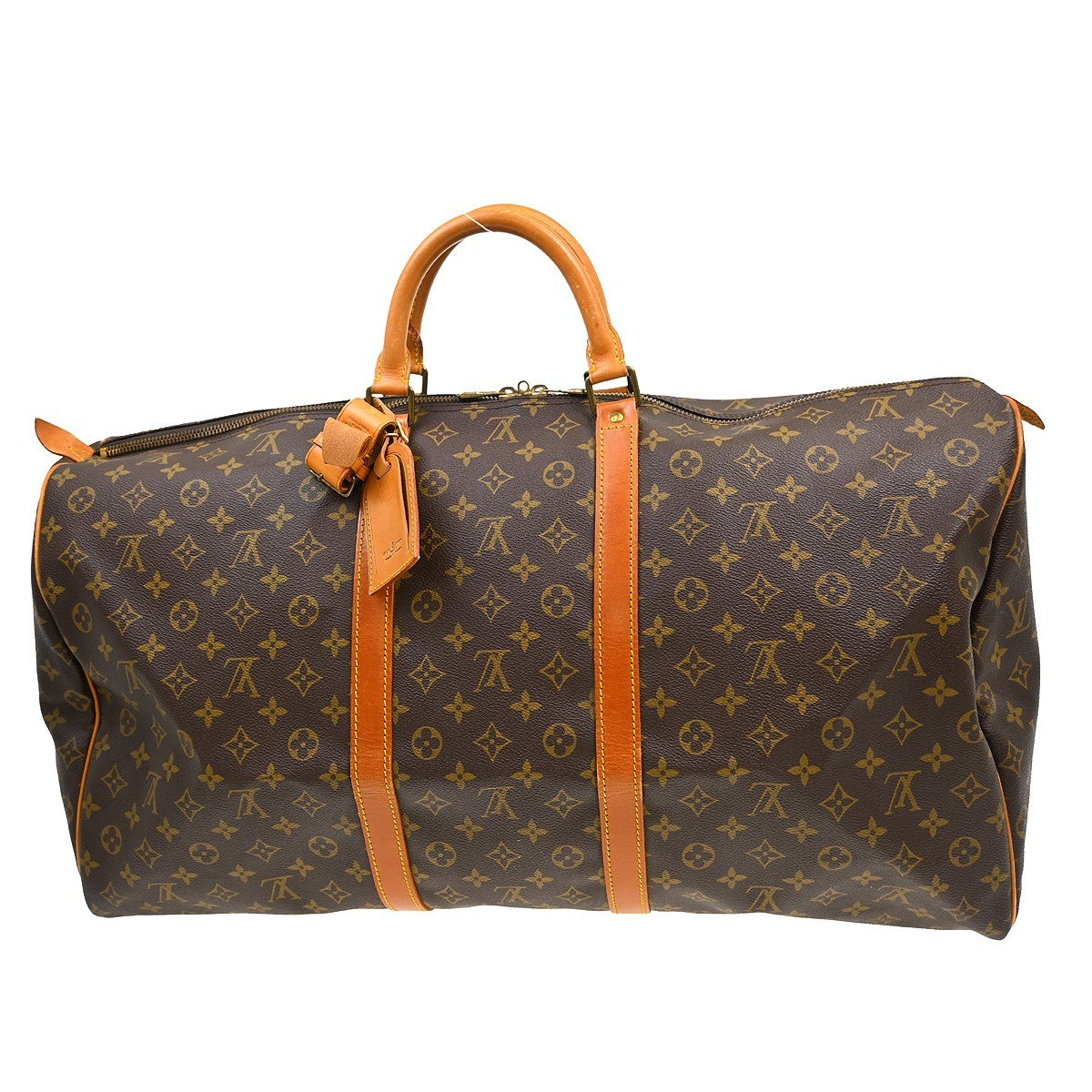 Louis Vuitton Keepall Bag Monogram Canvas Brown Canvas Travel Bag Bag (Pre-Owned)