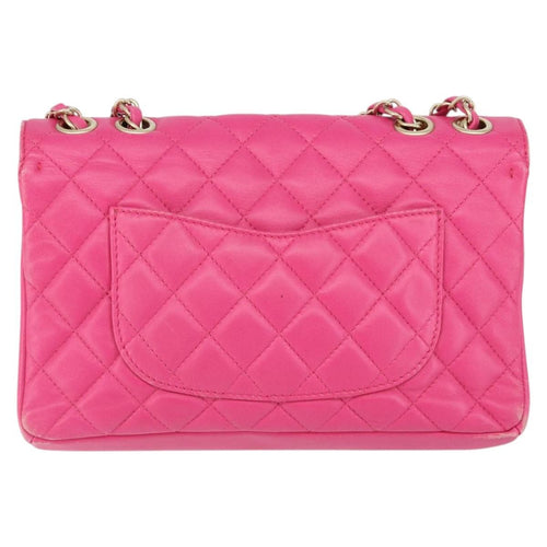 Chanel Mademoiselle Chic Flap Bag Quilted Lambskin Pink Leather Shoulder Bag Bag (Pre-Owned)