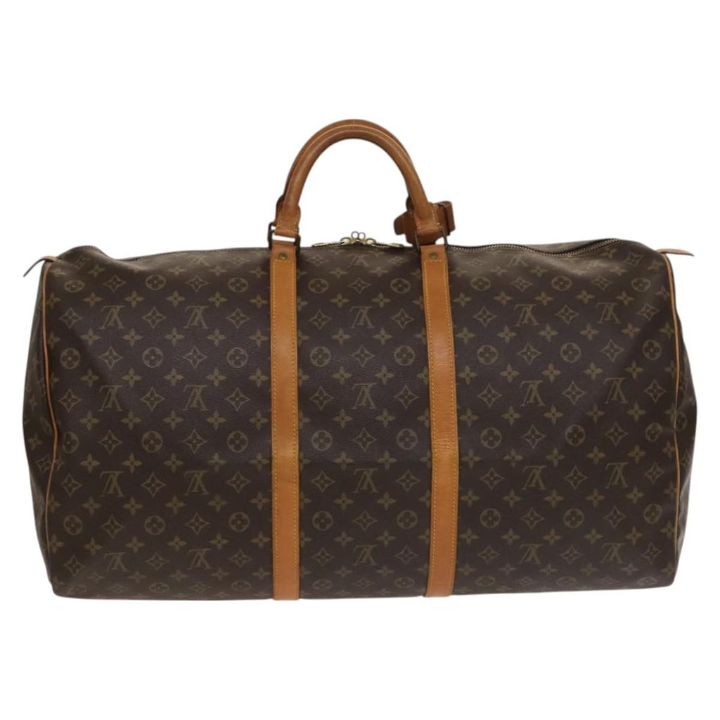 Louis Vuitton Keepall Bag Monogram Canvas Brown Canvas Travel Bag Bag (Pre-Owned)