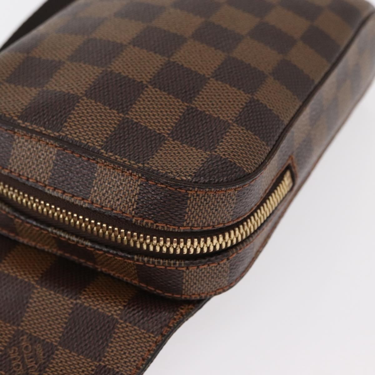 Louis Vuitton Geronimos Waist Bag Damier Brown Canvas Shoulder Bag Bag (Pre-Owned)