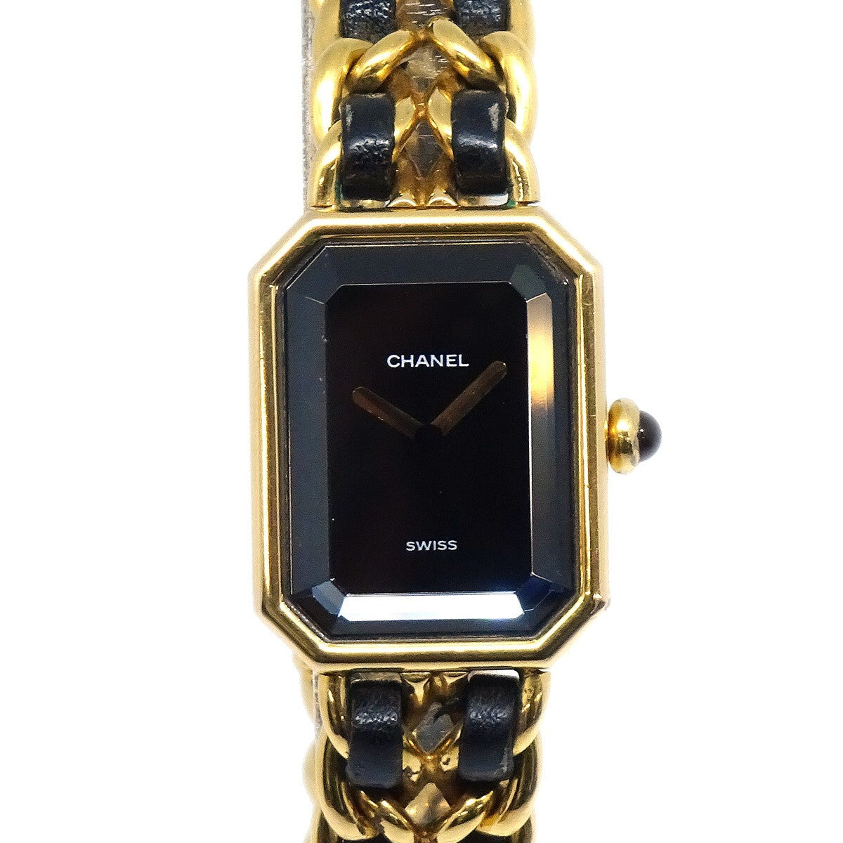 Chanel Premiere Rock Quartz Watch Plated Metal And Leather Watch (Pre-Owned)