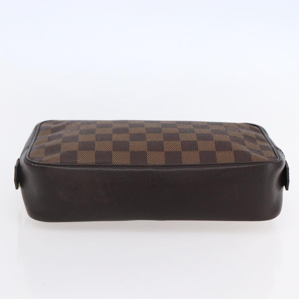 Louis Vuitton Trousse Toilette Damier Canvas Brown Canvas Clutche & Pouche Bag (Pre-Owned)