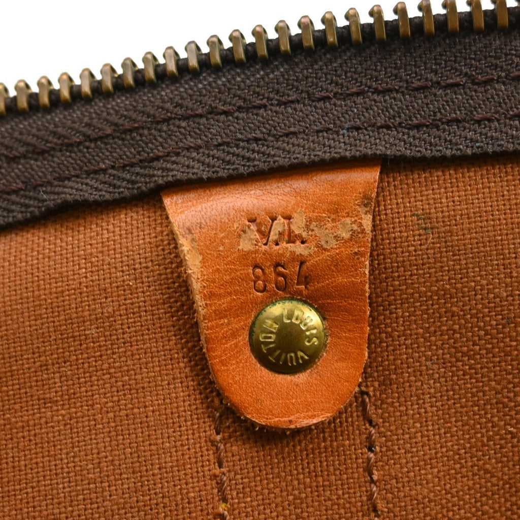 Louis Vuitton Keepall Bag Monogram Canvas Brown Canvas Travel Bag Bag (Pre-Owned)