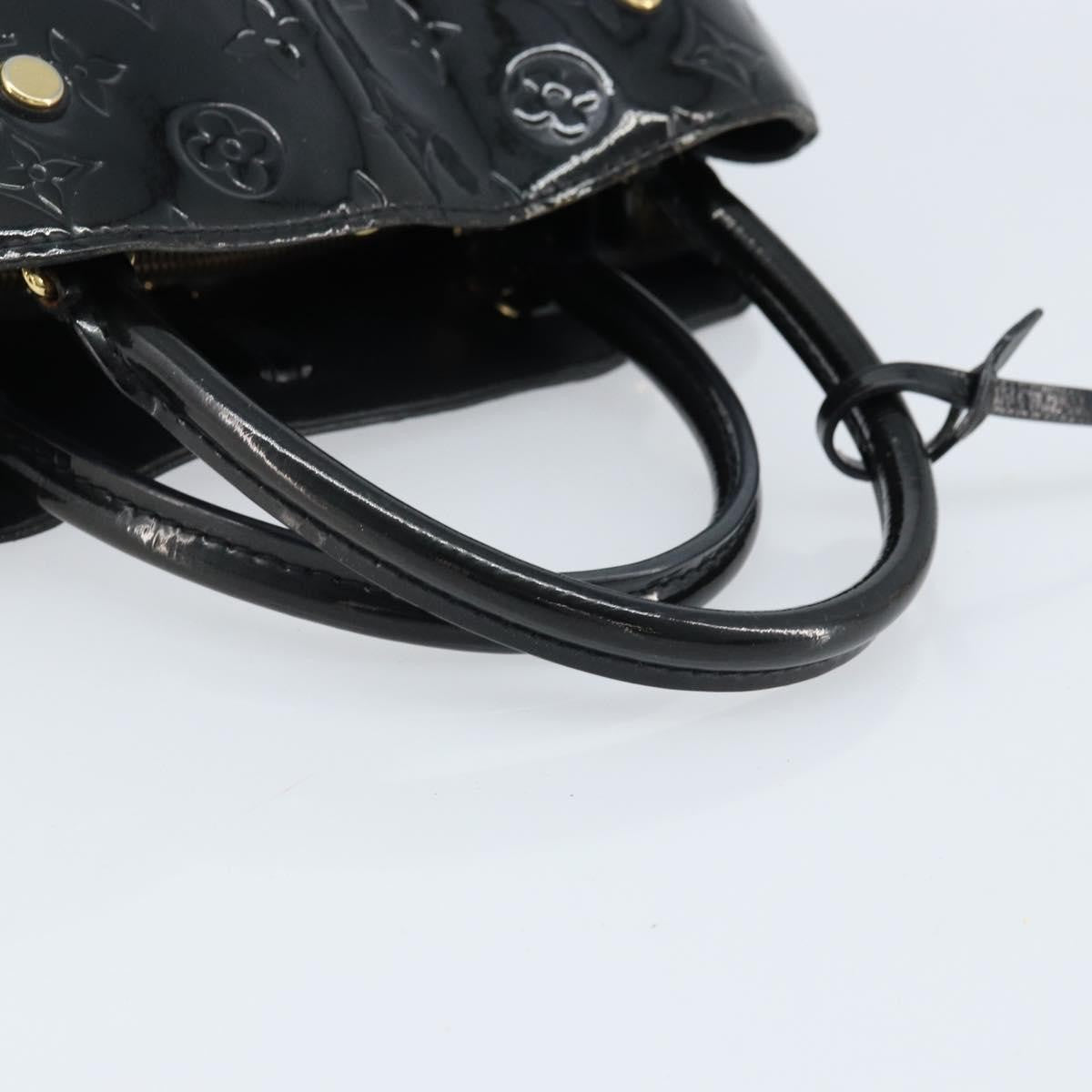 Louis Vuitton Montaigne Handbag Monogram Vernis Black Patent_Leather Handbag (Pre-Owned)