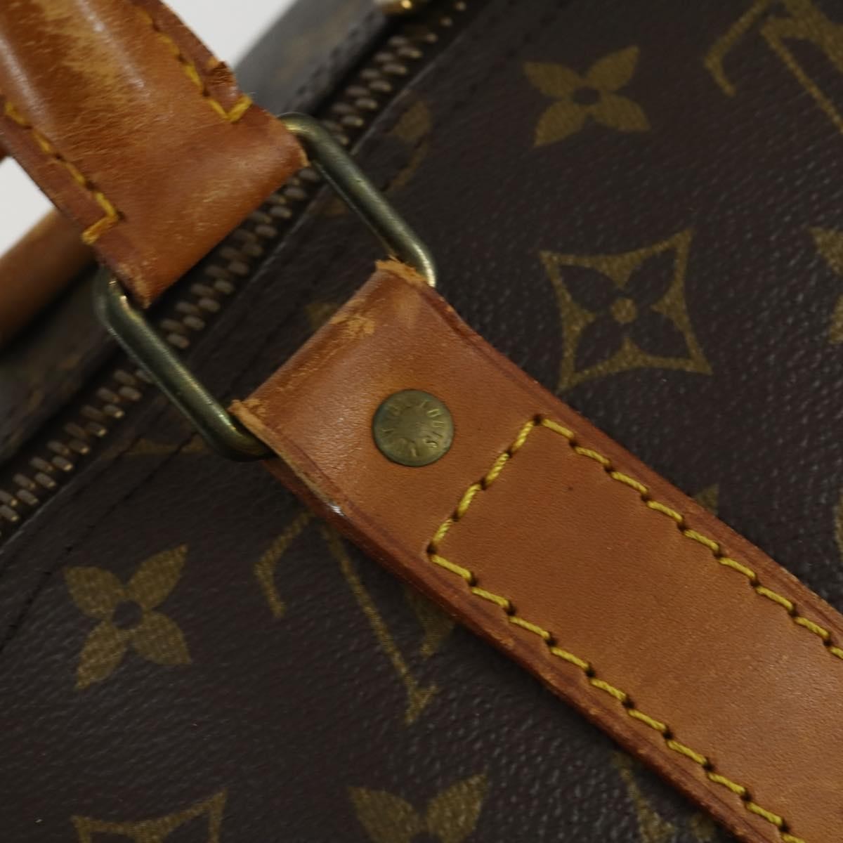 Louis Vuitton Keepall Bag Monogram Canvas Brown Canvas Travel Bag Bag (Pre-Owned)