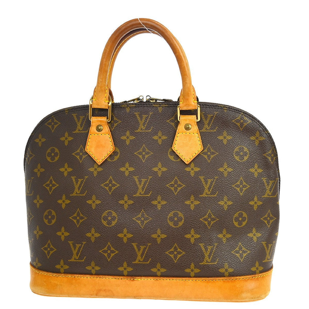 Louis Vuitton Alma Handbag Monogram Canvas Brown Canvas Handbag (Pre-Owned)