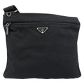 Prada Front Pocket Messenger Bag Tessuto Black Nylon Shoulder Bag Bag (Pre-Owned)