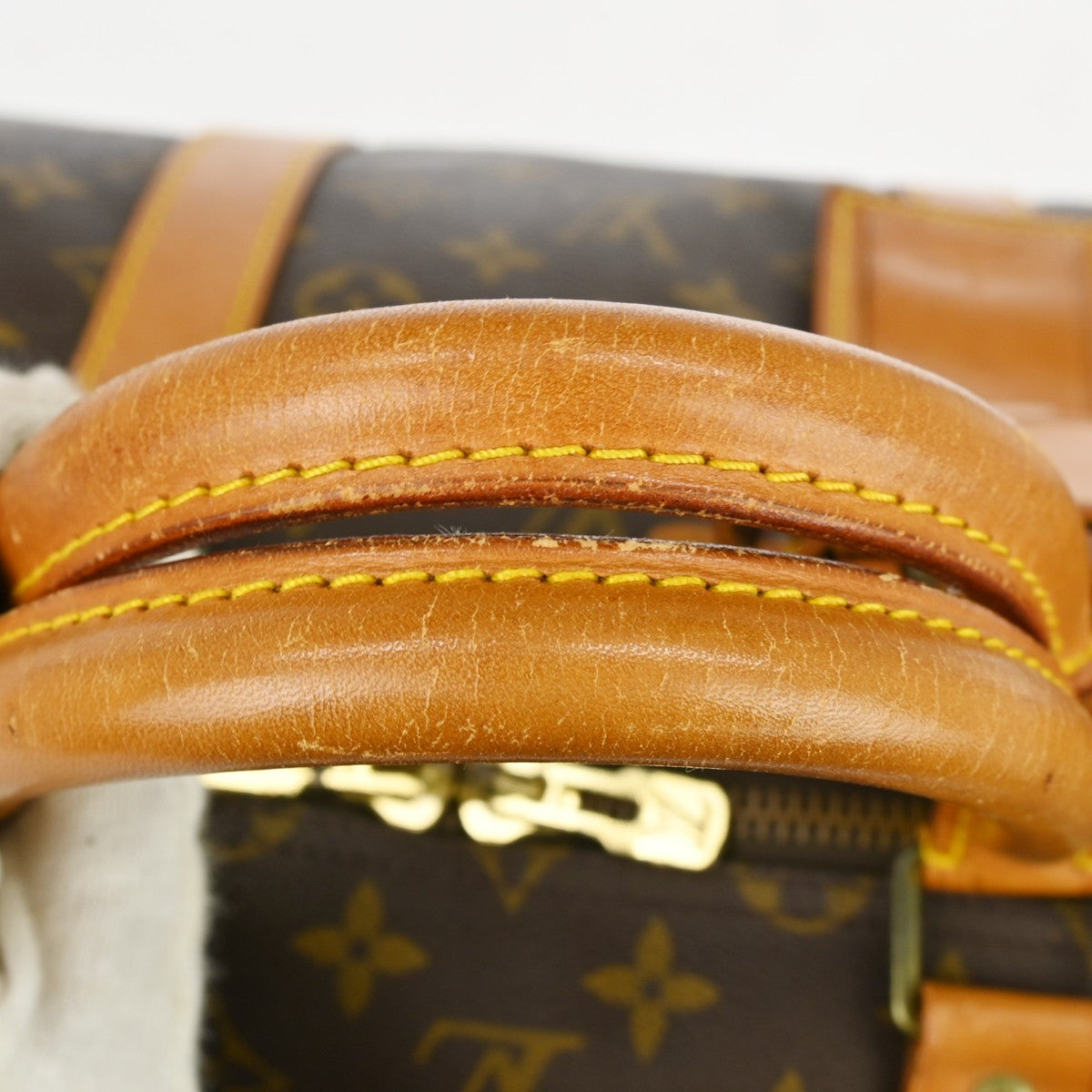 Louis Vuitton Keepall Bag Monogram Canvas Brown Canvas Travel Bag Bag (Pre-Owned)
