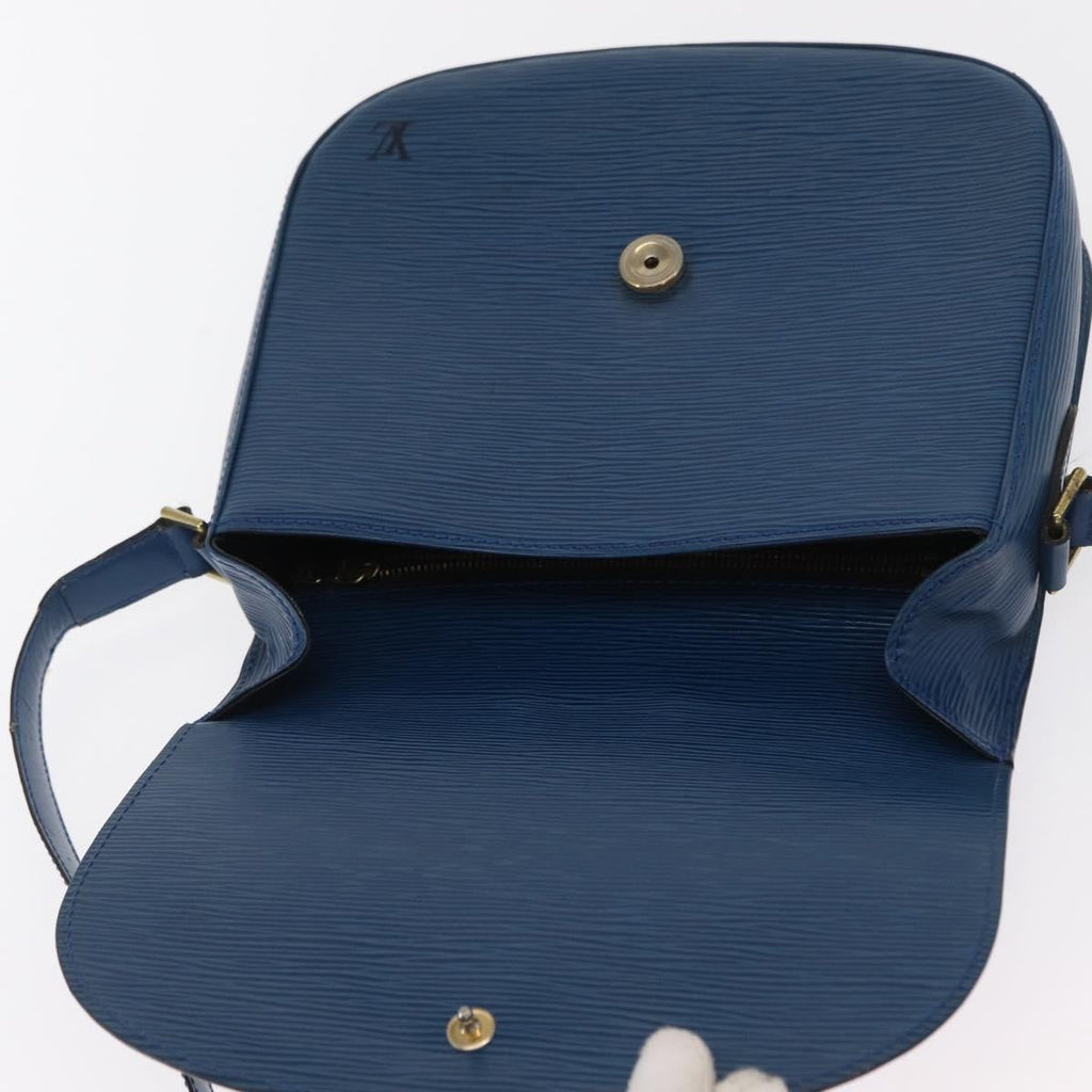 Louis Vuitton Saint Cloud Handbag Epi Leather Blue Leather Shoulder Bag Bag (Pre-Owned)