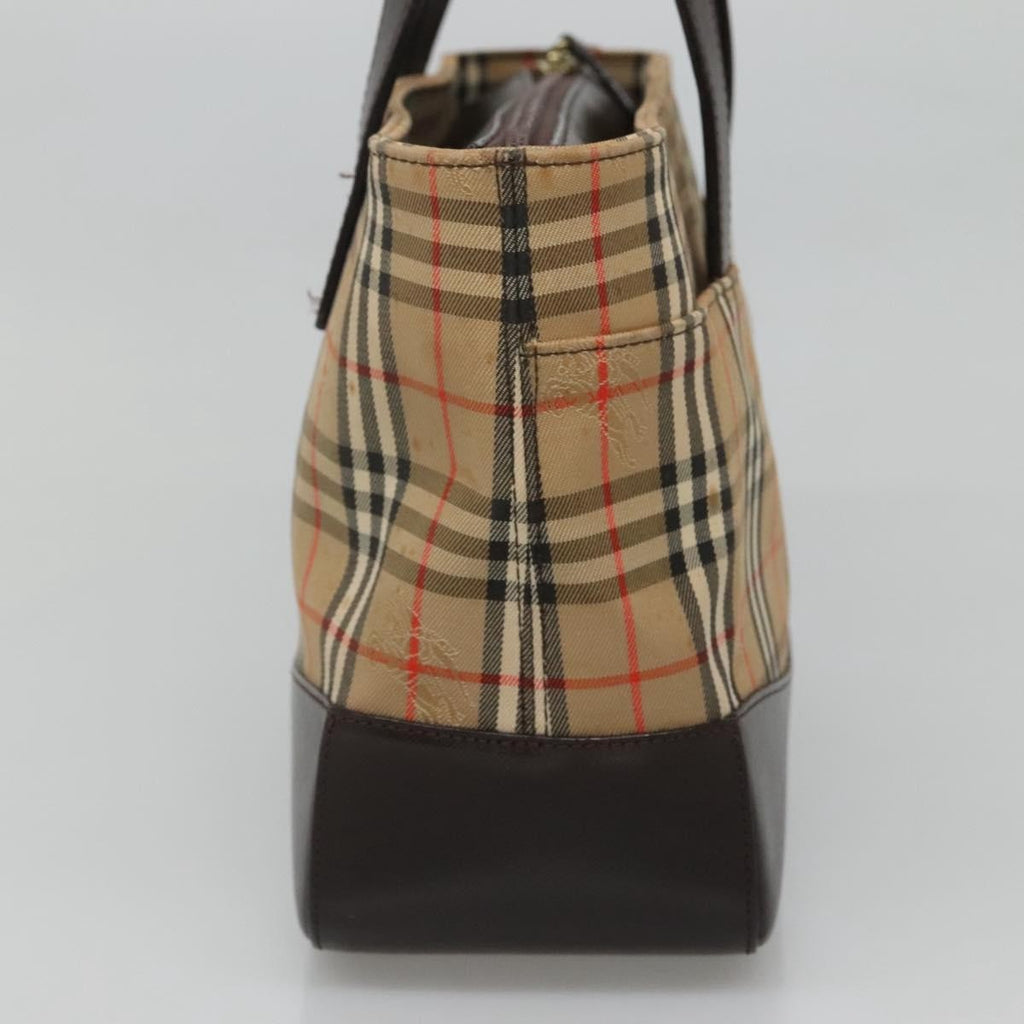 Burberry Nova Check Handbag Nova Check Canvas And Leather Beige Canvas Handbag (Pre-Owned)
