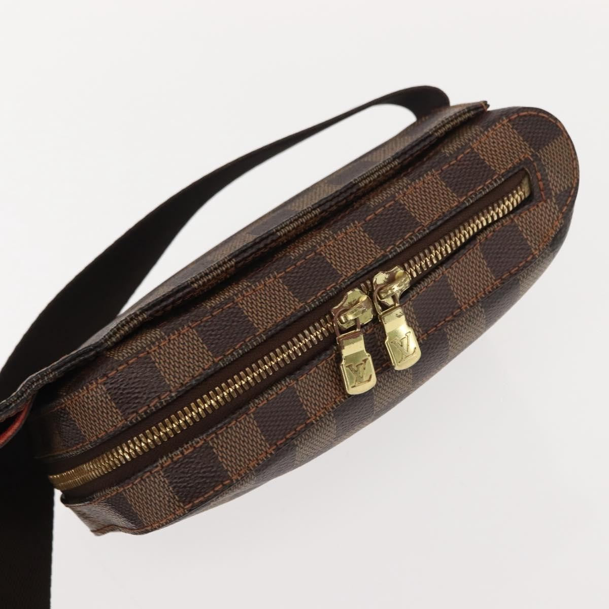 Louis Vuitton Geronimos Waist Bag Damier Brown Canvas Shoulder Bag Bag (Pre-Owned)