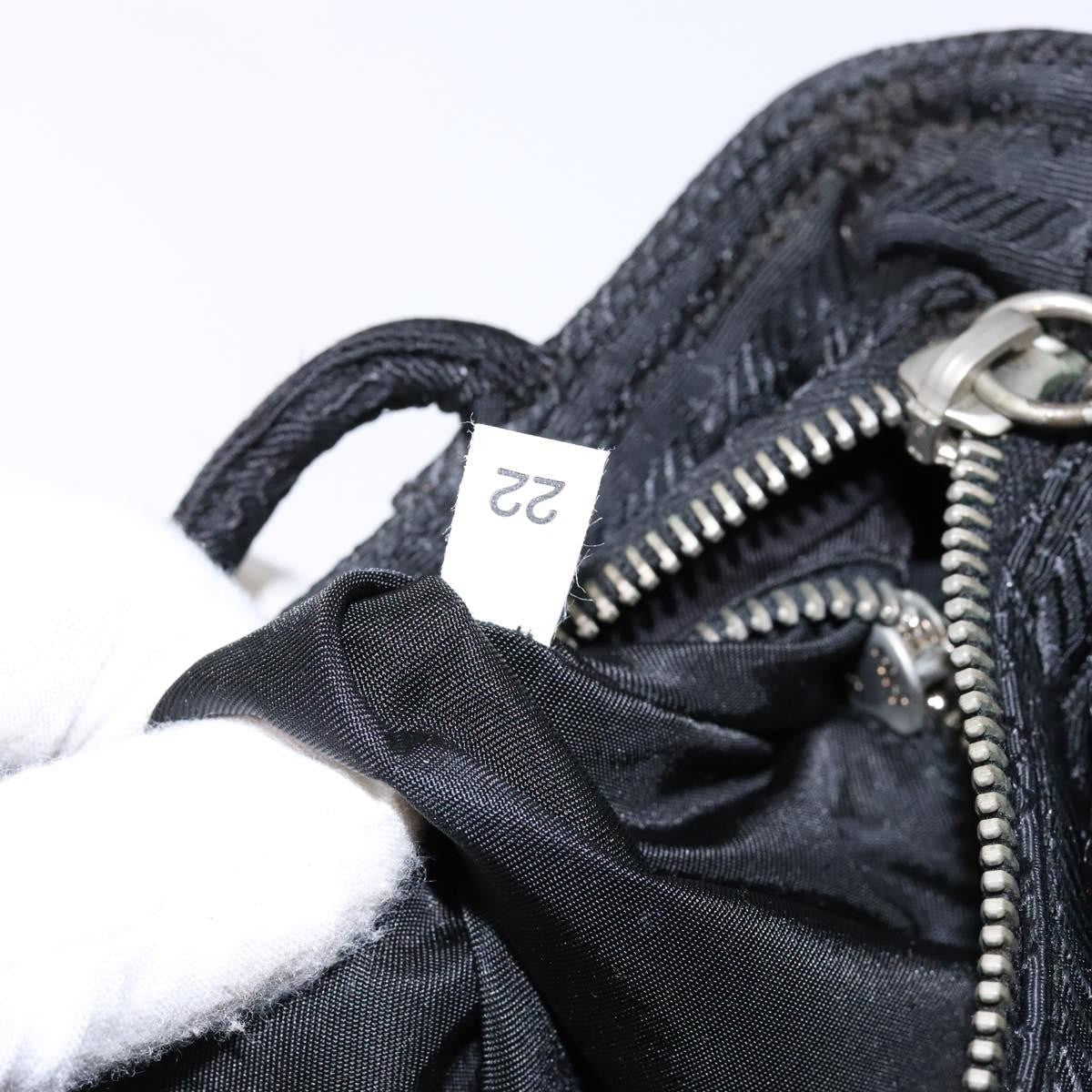 Prada Vintage Zip Handbag Tessuto Black Nylon Handbag (Pre-Owned)