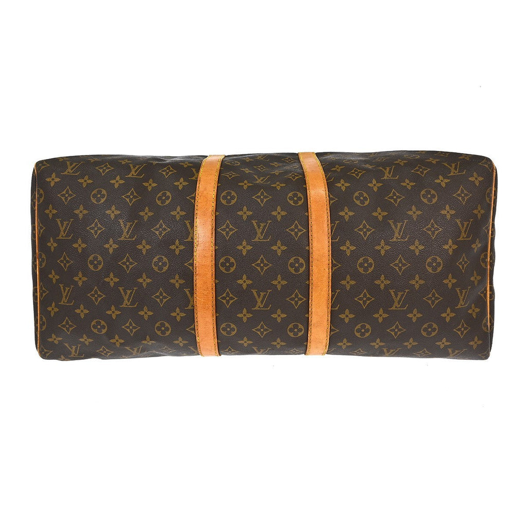 Louis Vuitton Keepall Bag Monogram Canvas Brown Canvas Travel Bag Bag (Pre-Owned)