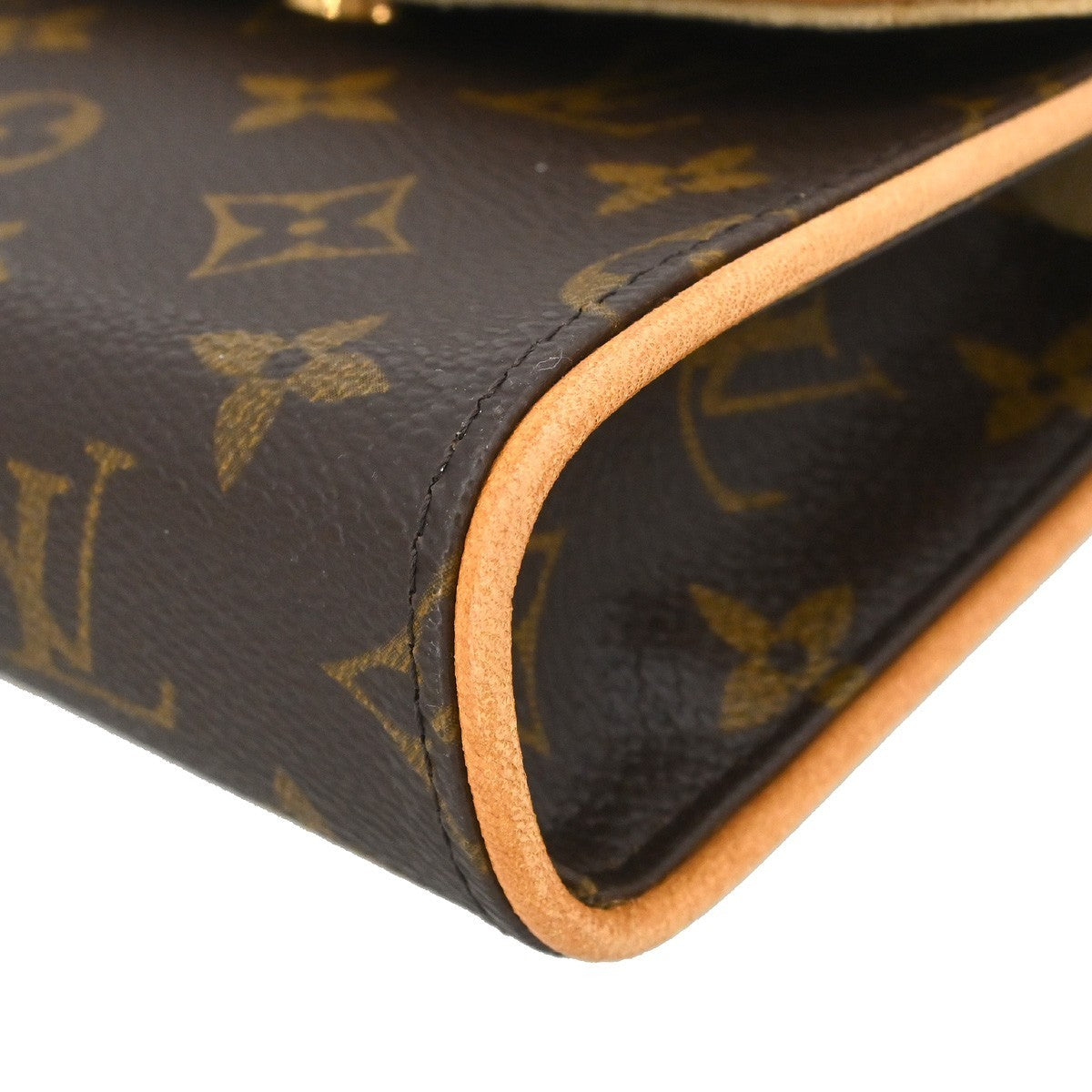 Louis Vuitton Florentine Waist Bag Monogram Canvas Brown Canvas Clutche & Pouche Bag (Pre-Owned)