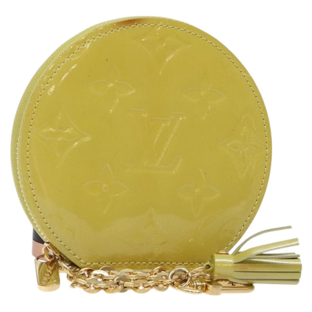 Louis Vuitton Boite Chapeau Coin Purse Monogram Vernis Beige Patent_Leather Wallets Accessory (Pre-Owned)