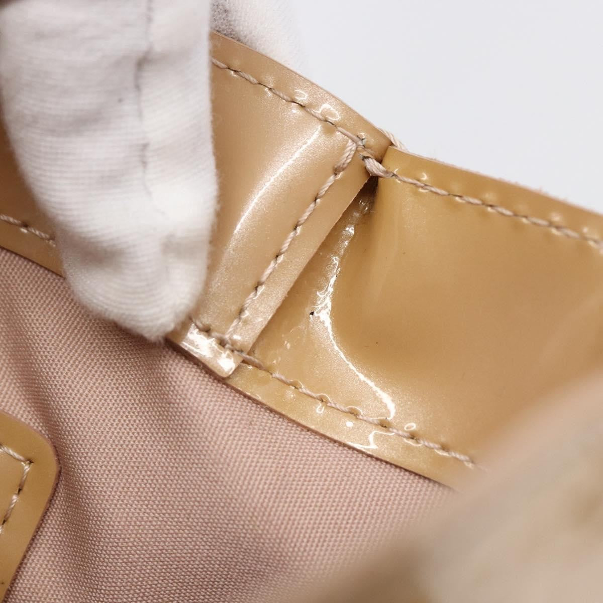 Louis Vuitton Wilshire Handbag Monogram Vernis Beige Patent_Leather Handbag (Pre-Owned)