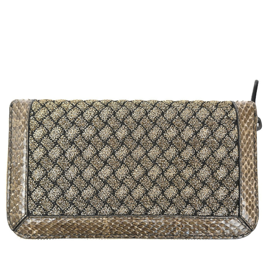 Bottega Veneta Intrecciato Long Zip  Wallet Leather Brown Leather Wallets Accessory (Pre-Owned)