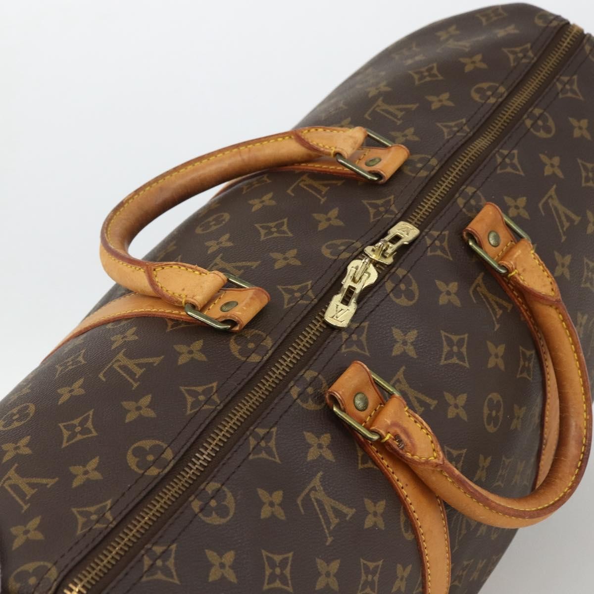 Louis Vuitton Keepall Bag Monogram Canvas Brown Canvas Travel Bag Bag (Pre-Owned)