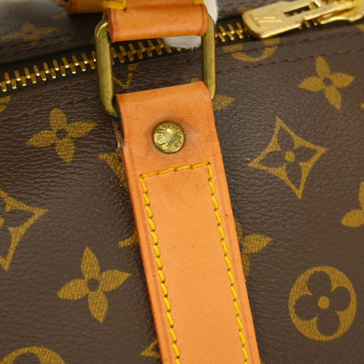 Louis Vuitton Keepall Bandouliere Bag Monogram Canvas Brown Canvas Travel Bag Bag (Pre-Owned)