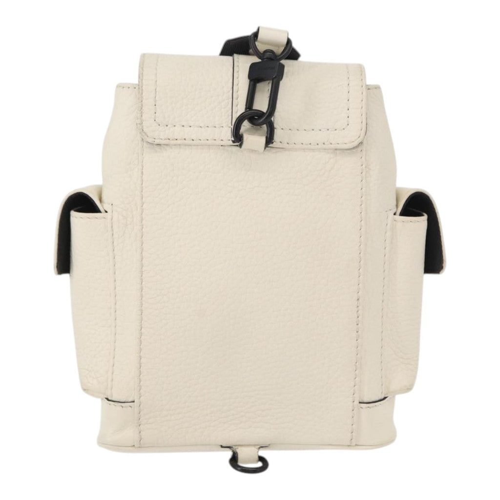 Louis Vuitton Christopher Backpack Taurillon Leather White Leather Shoulder Bag Bag (Pre-Owned)