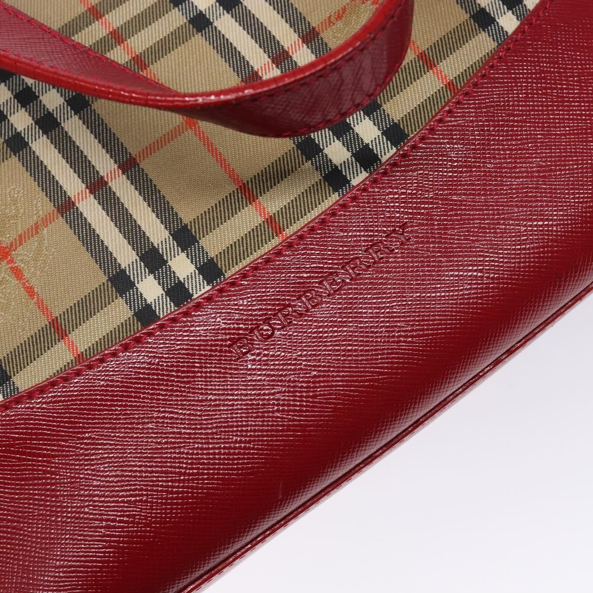 Burberry Nova Check Handbag Nova Check Canvas Beige Canvas Handbag (Pre-Owned)