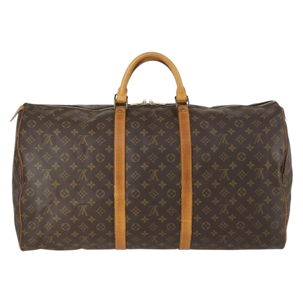 Louis Vuitton Keepall Bag Monogram Canvas Brown Canvas Travel Bag Bag (Pre-Owned)