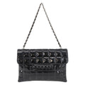 Chanel Keyboard Flap Bag Quilted Patent Black Patent_Leather Shoulder Bag Bag (Pre-Owned)