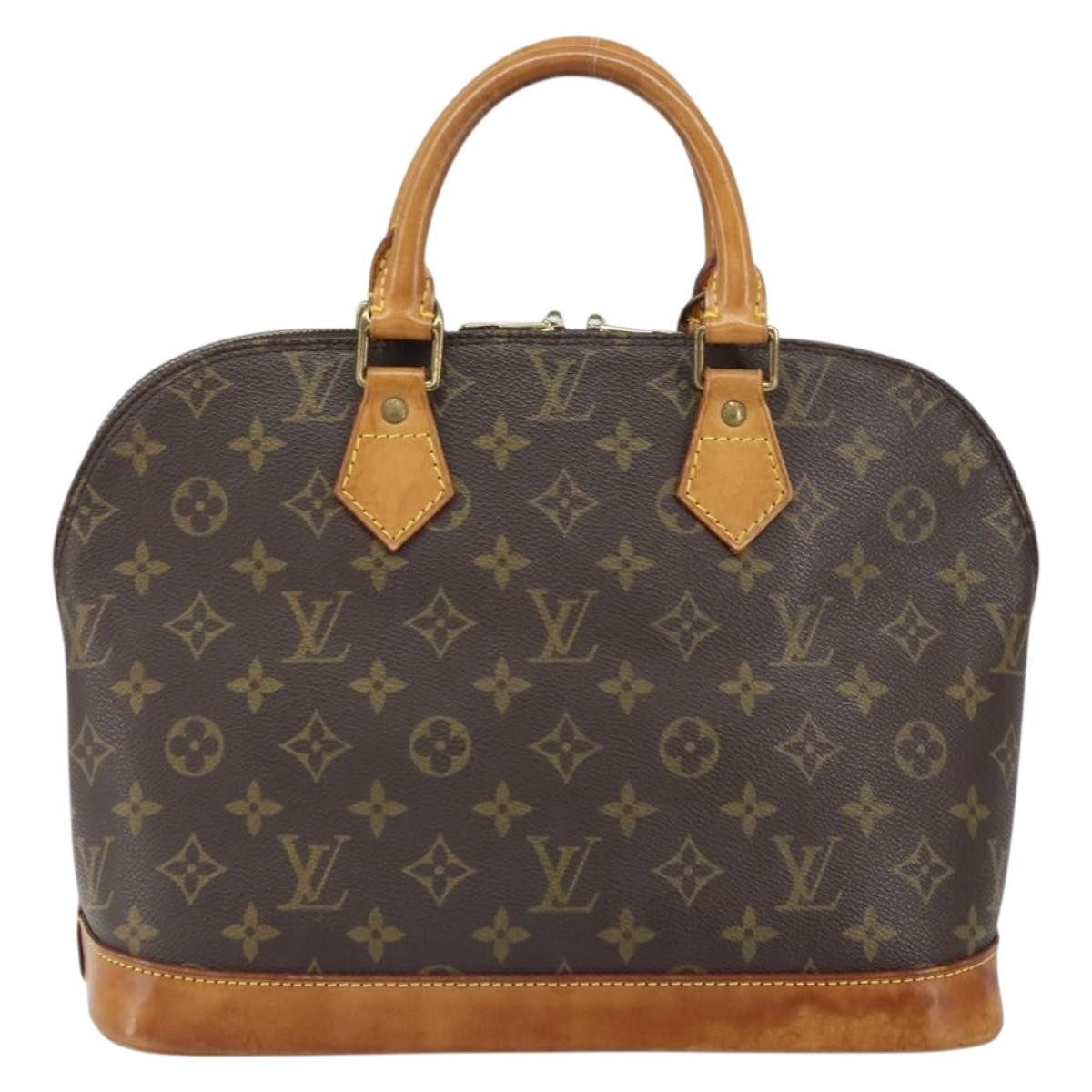 Louis Vuitton Alma Handbag Monogram Canvas Brown Canvas Handbag (Pre-Owned)