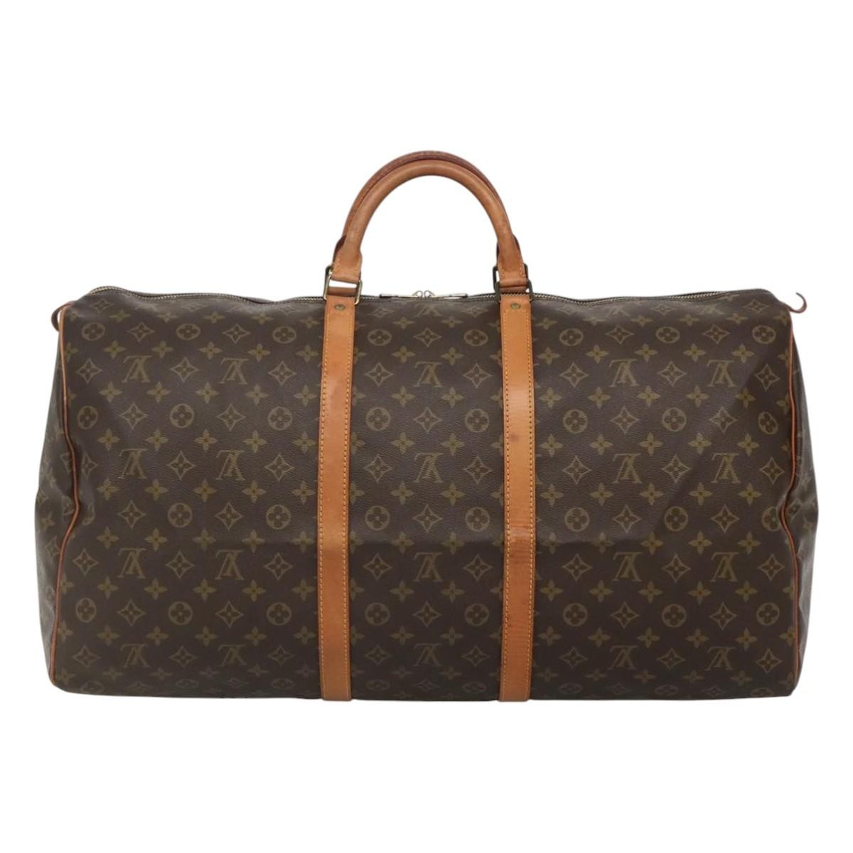 Louis Vuitton Keepall Bag Monogram Canvas Brown Canvas Travel Bag Bag (Pre-Owned)