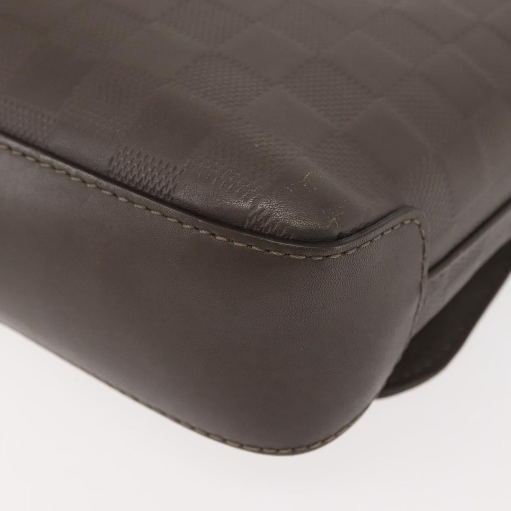Louis Vuitton District Messenger Bag Damier Infini Leather Gray Leather Shoulder Bag Bag (Pre-Owned)