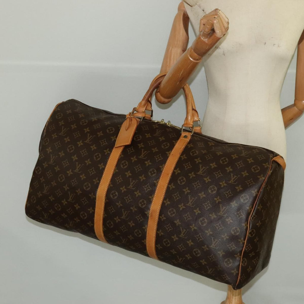 Louis Vuitton Keepall Bag Monogram Canvas Brown Canvas Travel Bag Bag (Pre-Owned)