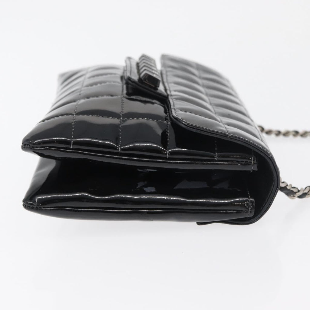 Chanel Keyboard Flap Bag Quilted Patent Black Patent_Leather Shoulder Bag Bag (Pre-Owned)