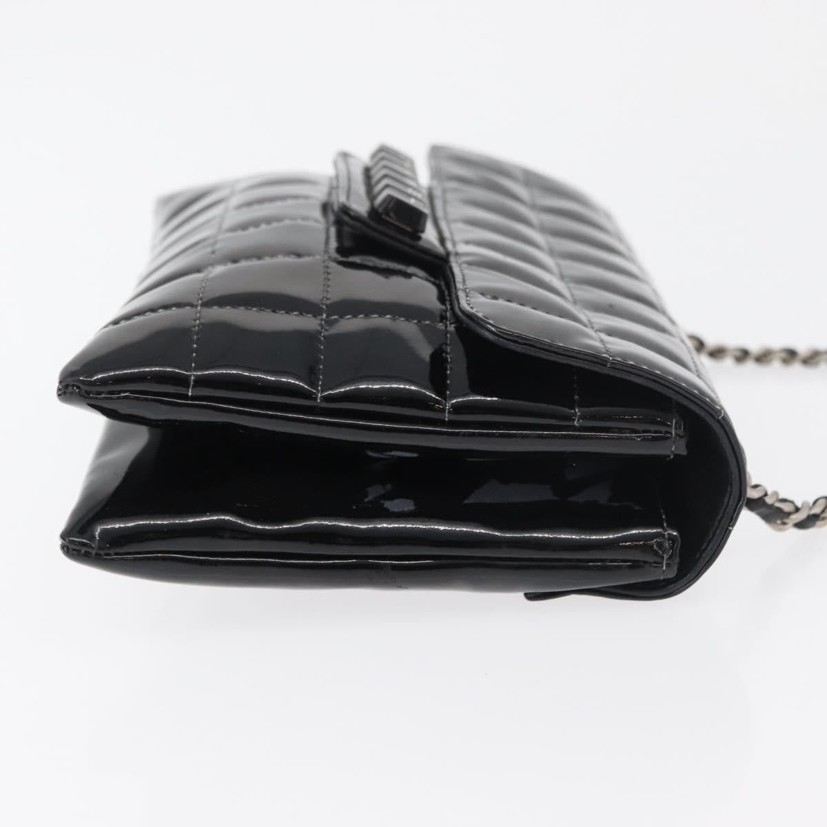 Chanel Keyboard Flap Bag Quilted Patent Black Patent_Leather Shoulder Bag Bag (Pre-Owned)
