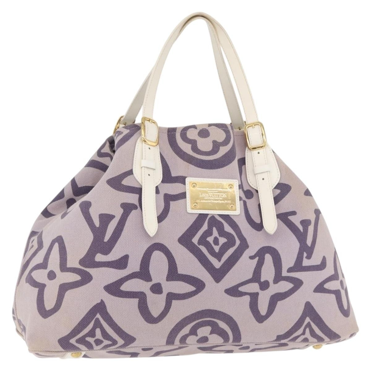 Louis Vuitton Tahitienne Cabas Canvas Purple Canvas Tote Bag Bag (Pre-Owned)