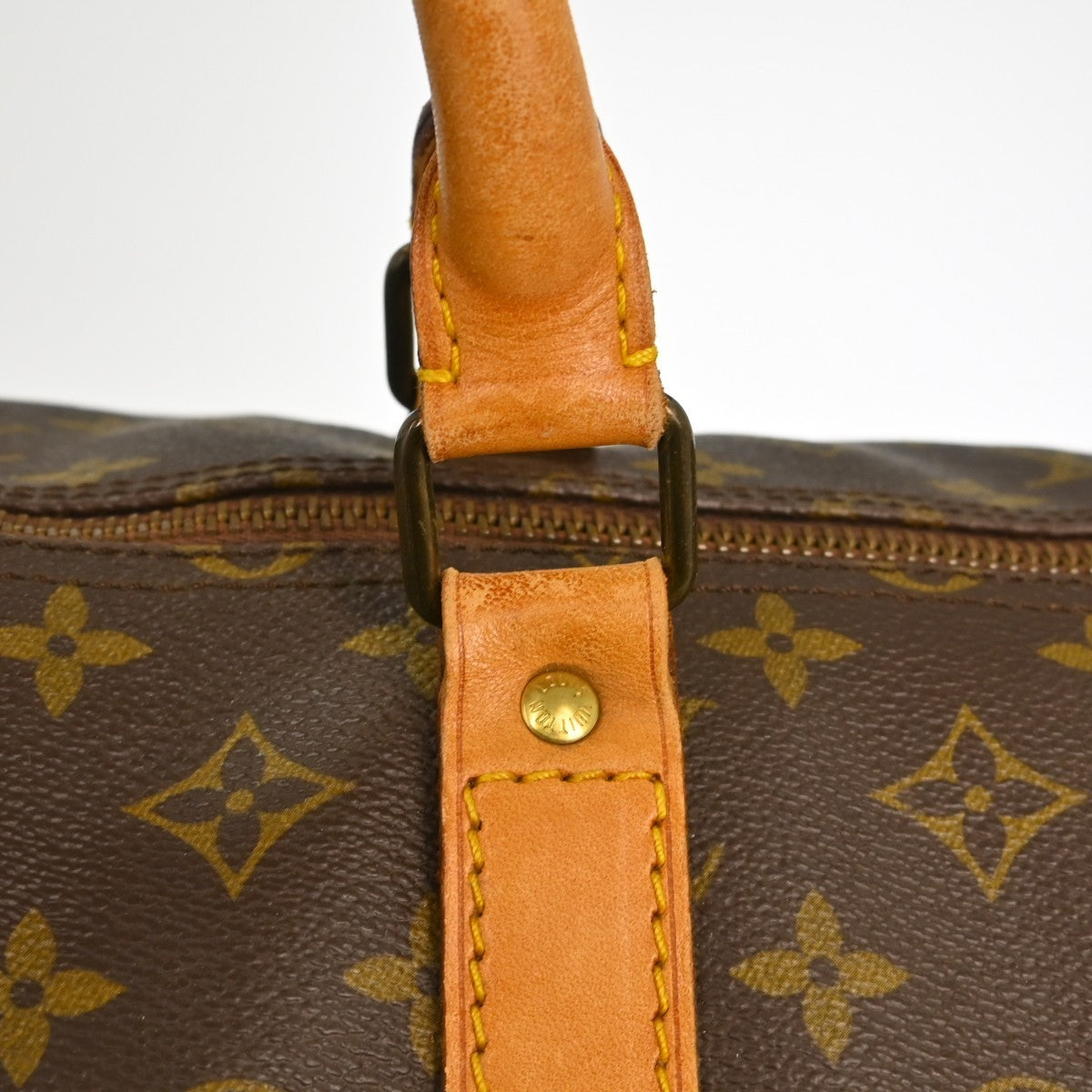 Louis Vuitton Keepall Bandouliere Bag Monogram Canvas Brown Canvas Travel Bag Bag (Pre-Owned)