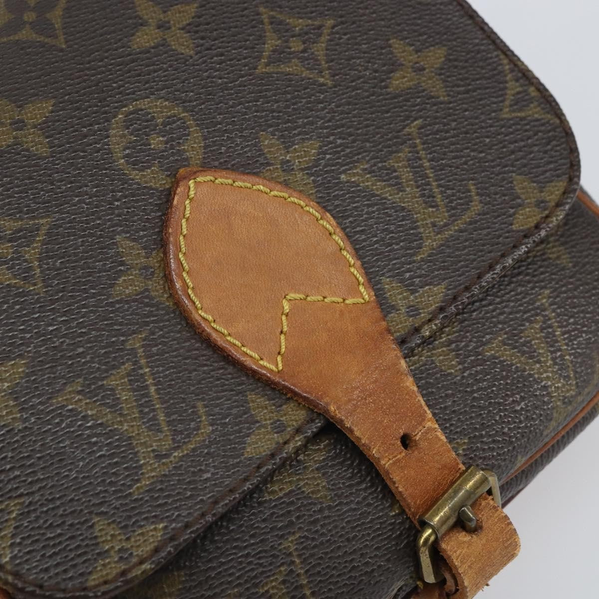 Louis Vuitton Cartouchiere Handbag Monogram Canvas Brown Canvas Shoulder Bag Bag (Pre-Owned)