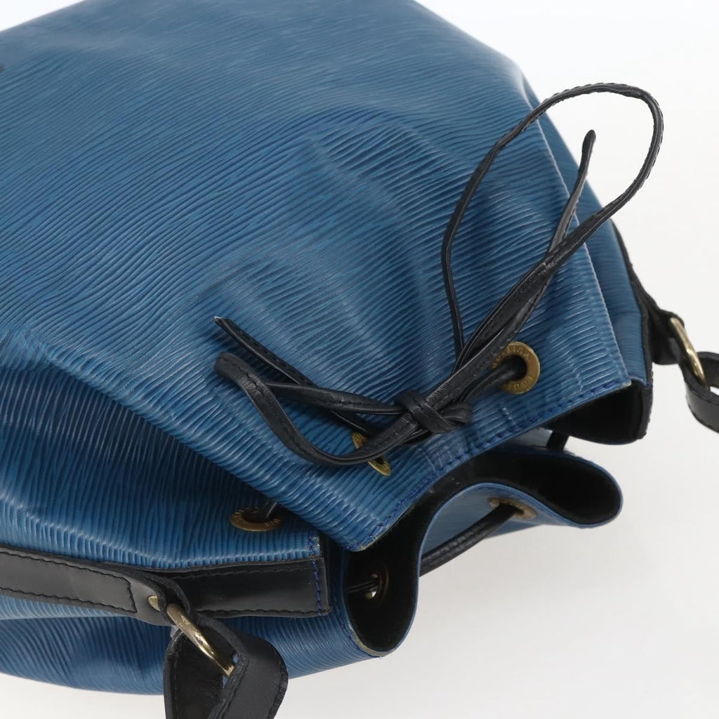 Louis Vuitton Bicolor Petit Noe Handbag Epi Leather Blue Leather Shoulder Bag Bag (Pre-Owned)