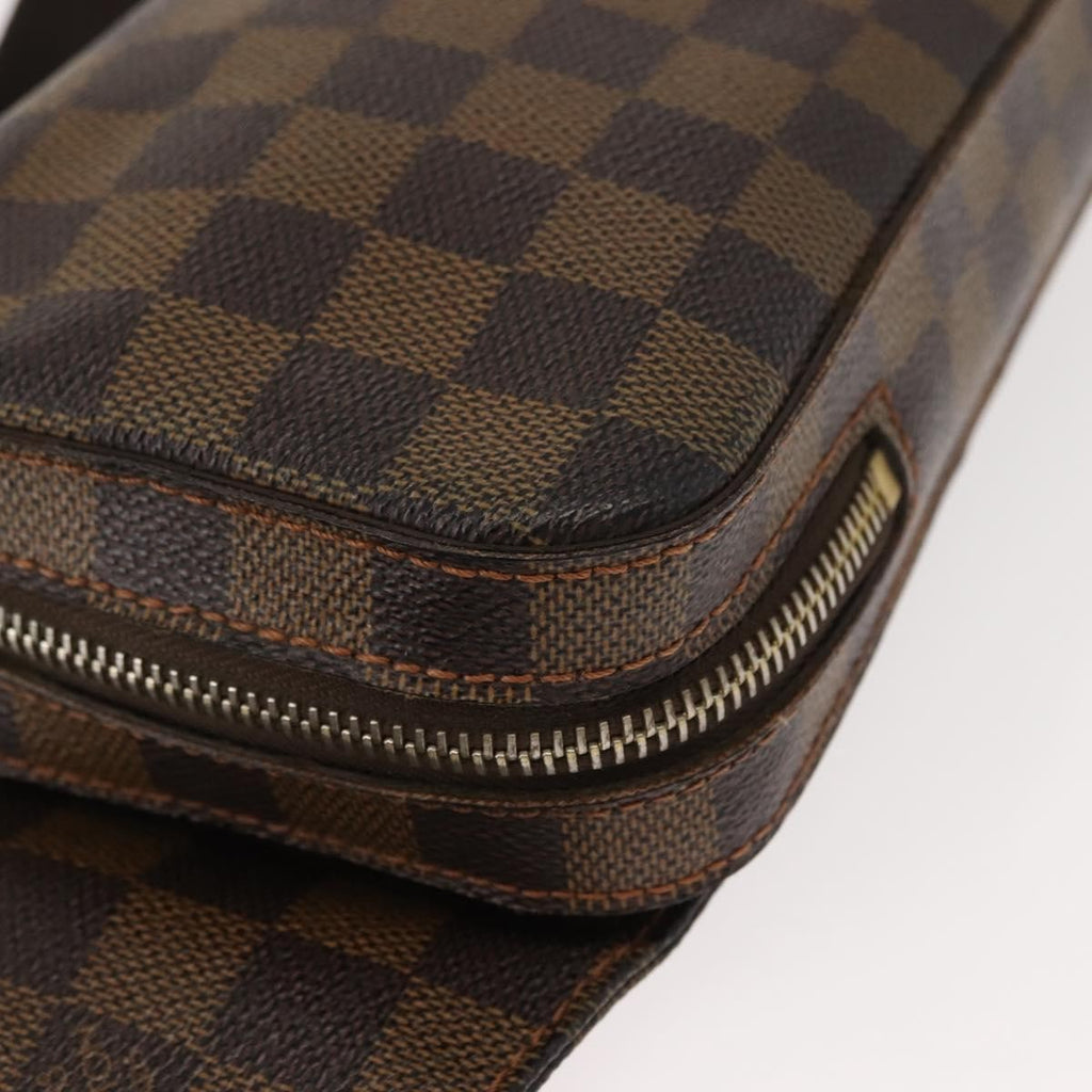 Louis Vuitton Geronimos Waist Bag Damier Brown Canvas Shoulder Bag Bag (Pre-Owned)