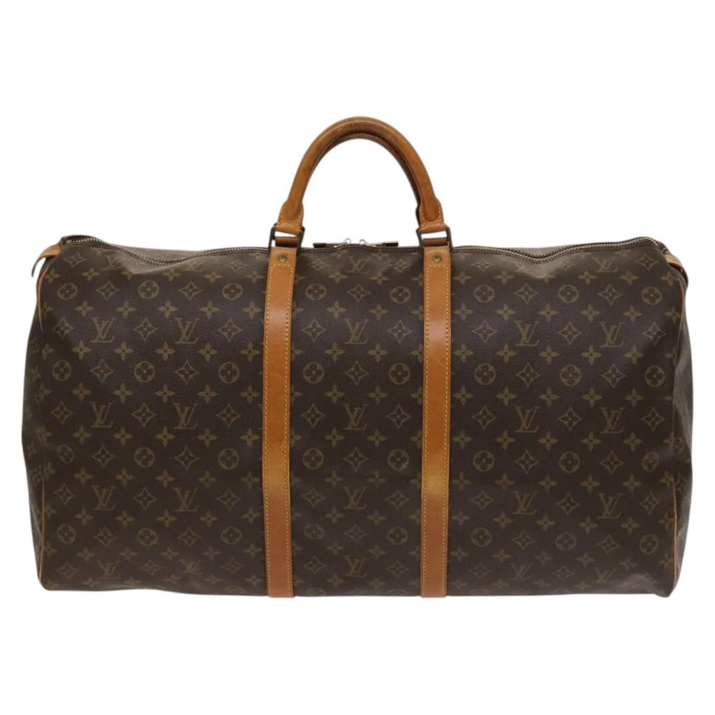 Louis Vuitton Keepall Bag Monogram Canvas Brown Canvas Travel Bag Bag (Pre-Owned)