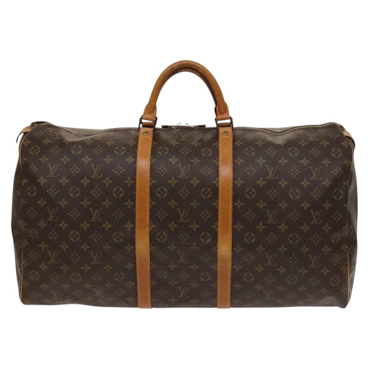 Louis Vuitton Keepall Bag Monogram Canvas Brown Canvas Travel Bag Bag (Pre-Owned)