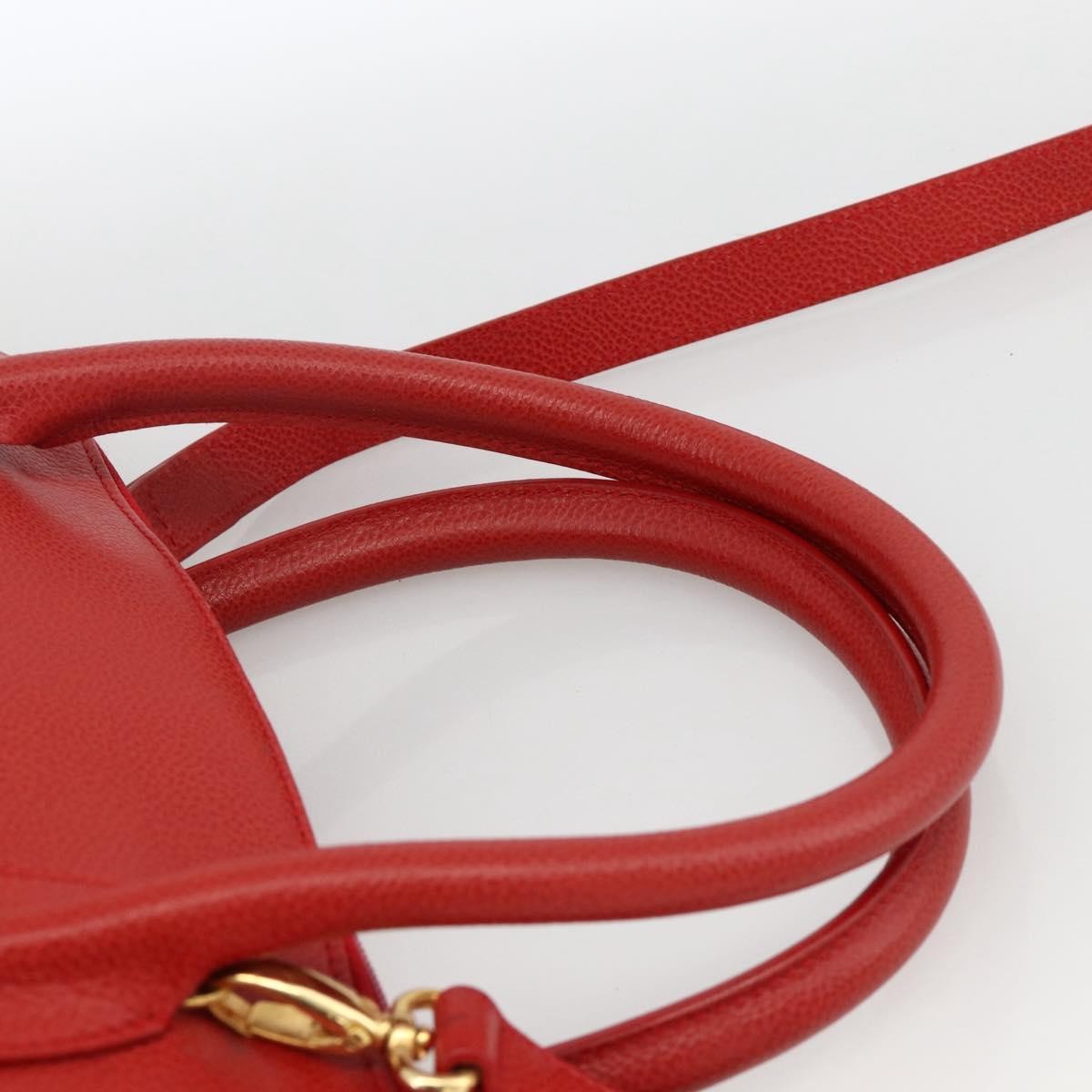 Burberry Vintage Handbag Leather Red Leather Handbag (Pre-Owned)